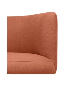 Designer bouclé bank Solomon (3-zits), Bekleding: 100% polyester, Frame: massief sparrenhout, FSC-, Poten: kunststof, Bouclé koraalrood, B 193 x D 92 cm