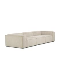 Modulaire bank Lennon (4-zits) van corduroy, Bekleding: corduroy (92% polyester, , Frame: massief grenenhout, FSC-g, Poten: kunststof, Corduroy beige, B 327 x H 119 cm