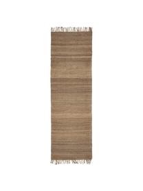 Ručne vyrobený jutový behúň so strapcami Naturals, 100 % juta, Hnedá, Š 80 x D 250 cm