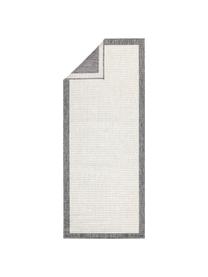 Obojstranný behúň do interiéru/exteriéru Panama, sivá/ krémová, 100 % polypropylén, Sivá, krémová, Š 80 x D 350 cm