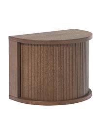 Nástenný nočný stolík s drážkovou prednou stranou Calary, Vzhľad orechového dreva, Š 40 x V 30 cm