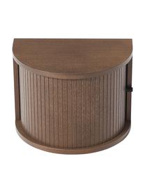 Nástěnný noční stolek s žebrováním Front, Vzhled ořechového dřeva, Š 40 cm, V 30 cm