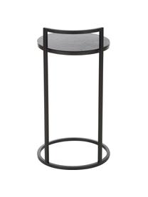 Okrągły stolik pomocniczy z metalu Circle, Blat: metal powlekany, Stelaż: metal malowany proszkowo, Czarny, Ø 36 x W 66 cm