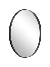 Specchio rotondo da parete Lacie, Cornice: metallo rivestito, Superficie dello specchio: lastra di vetro, Nero, Ø 55 cm