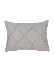 Funda de almohada de percal en look origami Brody, Gris, An 45 x L 110 cm