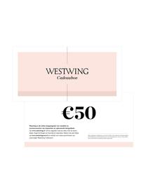 Cadeaubon, Cadeaubon op hoogwaardig papier., Wit, roze, 50