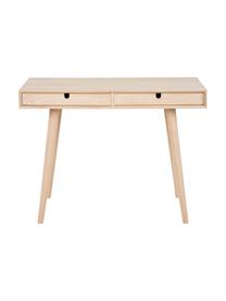 Scrivania in legno di quercia con cassetti Century, Gambe: legno di quercia, bianco , Legno di quercia, Larg. 100 x Alt. 45 cm
