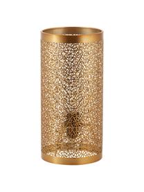 Malá kovová stolní lampa v boho stylu Hermine, Matná mosazná, Ø 14 cm, V 28 cm