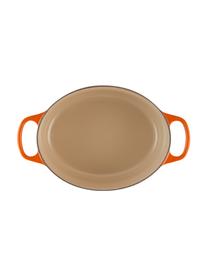 Ovaler Bräter Signature Collection aus Gusseisen, Eisen, emailliert, Orange, Rot, B 43 x H 19 cm