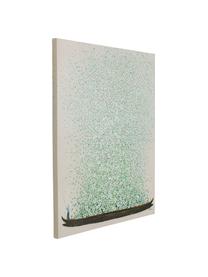Cuadro pintado a mano Flower Boat, Beige, verde, An 80 x Al 100 cm