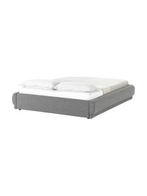 Polsterbett Blair mit Stauraum, Bezug: Webstoff (90% Polyester, , Korpus: Eukalyptus-Schichtholz un, Webstoff Grau, B 140 x L 200 cm