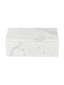 Boîte à bijoux en marbre Venice, Marbre, Blanc, marbré, larg. 20 x haut. 7 cm