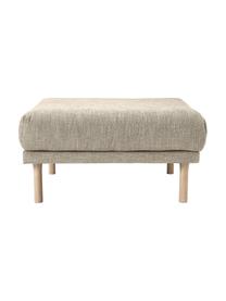 Sofa-Hocker Adrian, Bezug: 47 % Viskose, 23 % Baumwo, Gestell: Sperrholz, Füße: Eichenholz, geölt, Webstoff Dunkelbeige, B 90 x H 45 cm