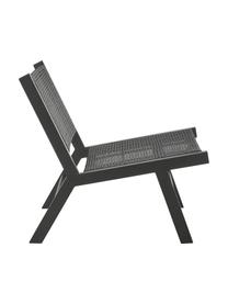 Chaise de jardin aspect bois Palina, Noir, larg. 57 x prof. 78 cm