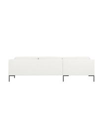 Ecksofa Emma mit Metall-Füßen, Bezug: Polyester 100.000 Scheuer, Gestell: Massives Kiefernholz, FSC, Füße: Metall, pulverbeschichtet, Webstoff Cremeweiß, B 302 x T 220 cm, Eckteil links