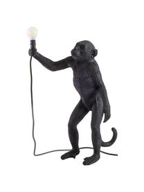 Design Außentischlampe Monkey mit Stecker, Leuchte: Kunstharz, Schwarz, B 46 x H 54 cm