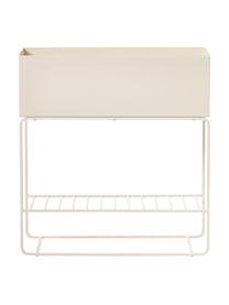 Osłonka na doniczkę z półką Kelda, Metal powlekany, Beżowy, S 60 x W 66 cm