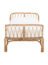 Chaise-longue in bambù con imbottitura Blond, Struttura: bambù, Rivestimento: cotone, Legno di bambù, bianco, Larg. 185 x Prof. 78 cm