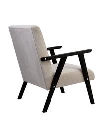 Fotel z aksamitu Victoria, Tapicerka: aksamit (100% poliester), Stelaż: drewno naturalne, beżowy, S 60 x G 69 cm