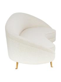 Sofa bouclé w kształcie nerki  Gatsby (3-osobowa), Tapicerka: bouclé (70% poliester, 20, Nogi: metal galwanizowany, Bouclé beżowy, S 245 x G 102 cm