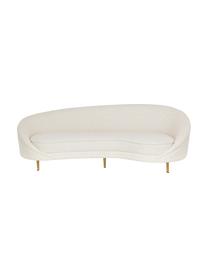 Bouclé-Nierensofa Gatsby (3-Sitzer), Bezug: Bouclé (70% Polyester, 20, Gestell: Massives Eukalyptusholz, Füße: Metall, galvanisiert, Bouclé Cremeweiß, B 245 x T 102 cm