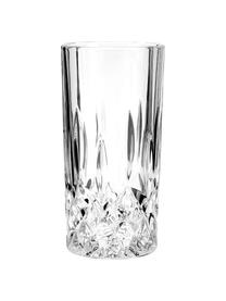 Longdrinkglazen George met kristalreliëf, 4 stuks, Glas, Transparant, Ø 8 x H 15 cm