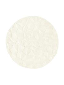 Ručně všívaný kulatý vlněný koberec Rory, Krémově bílá, Ø 120 cm (velikost S)