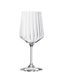 Kristall-Rotweingläser Life Style, 4 Stück, Kristallglas, Transparent, Ø 10 x H 23 cm, 630 ml