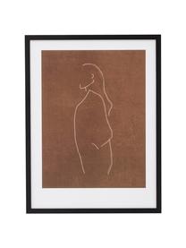 Zarámovaný digitální tisk Espen, Černá, greige, bílá, Š 32 cm, V 42 cm