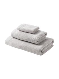 Komplet ręczników z bawełny organicznej Premium, 3 elem., Jasny szary, Komplet z różnymi rozmiarami
