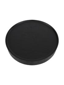Salontafel Benno van mangohout in zwart, Massief gelakt essenhout, Zwart, Ø 80 x H 35 cm