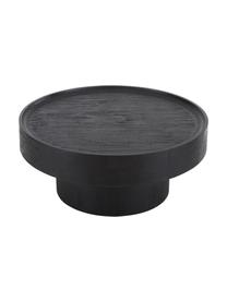 Stolik kawowy z drewna mangowego Benno, Lite drewno mangowe, lakierowane, Drewno mangowe lakierowane na czarno, Ø 80 cm