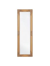 Specchio da parete con cornice in legno Miro, Cornice: legno, rivestito, Superficie dello specchio: lastra di vetro, Dorato, Larg. 42 x Alt. 132 cm