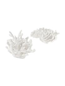 Design objet décoratif Coral, Polyrésine, Blanc, larg. 22 x haut. 17 cm