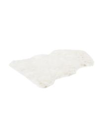 Piel sintética Mathilde, Parte delantera: 65% acrílico, 35% poliést, Parte trasera: 100% poliéster El materia, Blanco crema, An 60 x L 90 cm