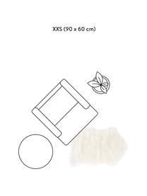 Piel sintética Mathilde, Parte delantera: 65% acrílico, 35% poliést, Parte trasera: 100% poliéster El materia, Blanco crema, An 60 x L 90 cm