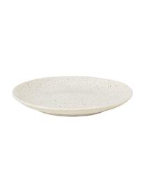 Ručně vyrobené snídaňové talíře Nordic Vanilla, 4 ks, Kamenina, Krémově bílá, tečky, Ø 20 cm