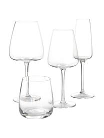 Mondgeblazen witte wijnglazen Ellery, 4 stuks, Glas, Transparant, Ø 9 x H 21 cm