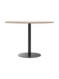 Okrúhly stôl z pieskovca Harbour, Ø 105 cm, Čierna, béžová, Ø 105 x V 73 cm