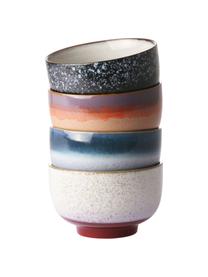 Sada ručně vyrobených misek 70's, 4 díly, Keramika, Více barev, Ø 14 cm, V 8 cm