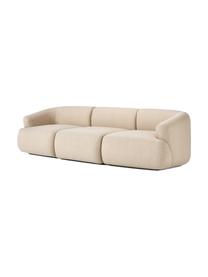 Sofa modułowa Sofia (3-osobowa), Tapicerka: 100% polipropylen Dzięki , Stelaż: drewno świerkowe, płyta w, Nogi: tworzywo sztuczne, Jasnobeżowa tkanina, S 273 x G 103 cm