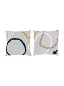Housse de coussin 45x45 motif abstrait Wassily, 2 élém., 100 % coton, Multicolore, larg. 45 x long. 45 cm