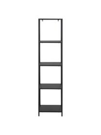 Metalen wandrek Neptun, Gepoedercoat metaal, Zwart, B 35 x H 146 cm
