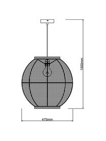 Suspension Tanah, Noir, beige, Ø 47 x haut. 47 cm