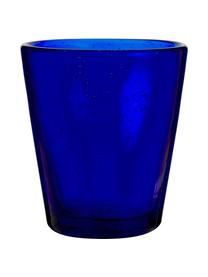 Waterglazen Baita in blauwe tinten en met luchtbellen, set van 6, Glas, Blauwtinten, Ø 9 x H 10 cm