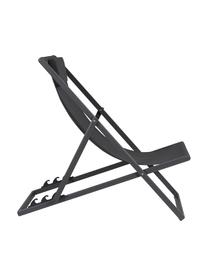 Leżak składany Taylor, Stelaż: aluminium malowane proszk, Ciemny szary, S 61 x D 102 cm