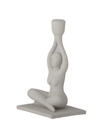 Candelabro Lucie, Poliresina, Bianco latteo, Larg. 15 x Alt. 24 cm