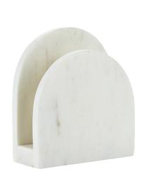 Porte-serviettes marbre Charlton, Marbre, Blanc, larg. 15cm x haut. 14cm