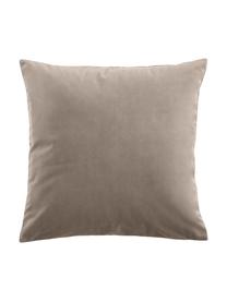 Poszewka na poduszkę z aksamitu Rush, 2 szt., 100% poliester z recyklingu, Taupe, S 45 x D 45 cm