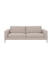 Sofa z metalowymi nogami Cucita (3-osobowa), Tapicerka: tkanina (100% poliester) , Stelaż: lite drewno sosnowe z cer, Nogi: metal lakierowany, Beżowa tkanina, S 228 x G 94 cm